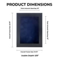 thumbnail image 4 of 18x22 Charcoal Shadowbox Frame - Interior Size 18x22 with 3/4" Usable Depth - Navy Blue Acid-Free Suede Backing, 4 of 6
