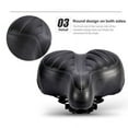 thumbnail image 5 of Bicycle Saddle Seat Comfort Padded Bike Seat Wide Big Bum Sprung Bike Soft Cushion Replacement Bicycle Saddle Universal Fit For Outdoor Bikes For Women and Men, 5 of 9