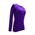thumbnail image 3 of ACTIVE UNIFORMS Women's Under Scrub Tee Crew Neck Long Sleeve T-Shirt (Purple, Small), 3 of 6