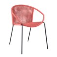thumbnail image 2 of Dining Chair with Interwoven Geometric Seat and Back, Set of 2, Pink, 2 of 5