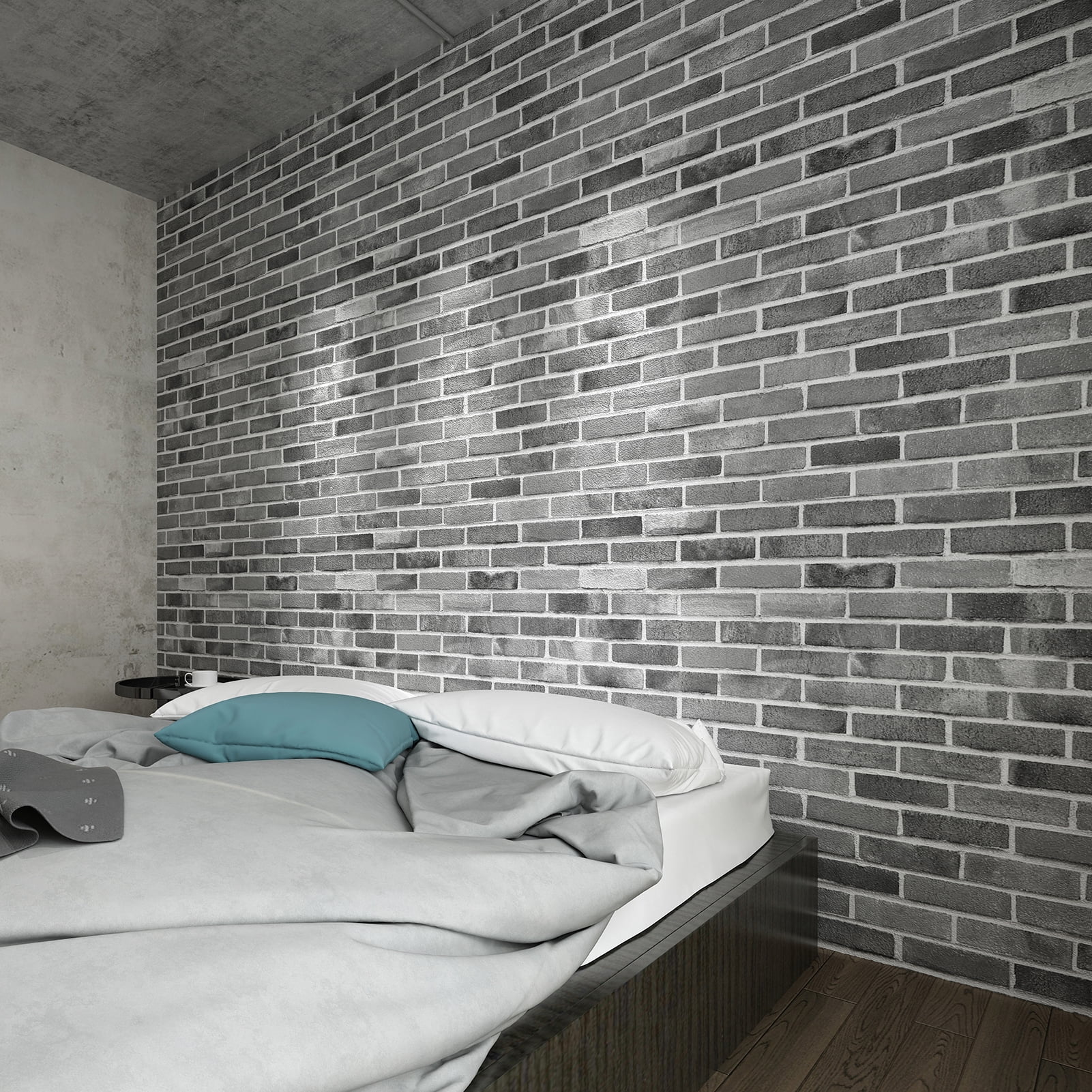 Art3d 20-Pack 105 Sq.Ft Faux Brick 3D Wall Panels Peel and Stick in Stone Ash, Self Adhesive Waterproof Foam Wallpaper