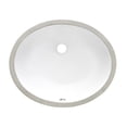 thumbnail image 2 of Ruvati  18 x 15 inch Undermount Bathroom Sink White Oval Porcelain Ceramic with Overflow - RVB0618, 2 of 5