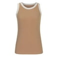 thumbnail image 3 of Aboser Ribbed Crop Tank Top for Women Knitted Sleeveless T Shirt Trendy Color Block Tanks Athletic Workout Shirts Slim Fit Crewneck Tee Tops, 3 of 4