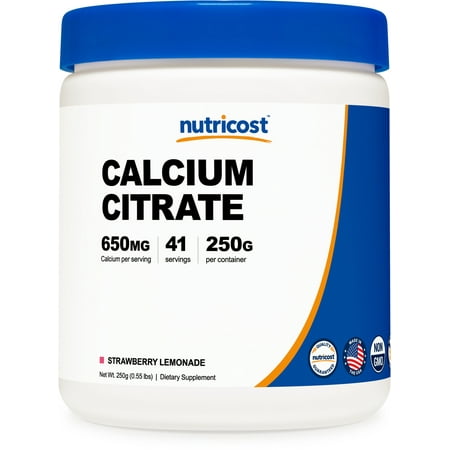 Nutricost Calcium Citrate Powder (250 Grams) Strawberry Lemonade