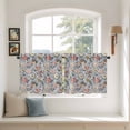 thumbnail image 2 of Vintage Spring Floral Tier Curtains 36 Inch Length, Farmhouse Flowers Blue Vintage Cafe Short Curtains for Bathroom Over Sink, Small Kitchen Curtain Light Filtering Tiered Drapes 2 Panels 27.5"Wx36"L, 2 of 8