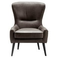 thumbnail image 2 of Tommy Hilfiger Auburn Faux Leather Wingback Chair Carbon Dark Brown, 2 of 11