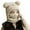 Beige, variant on AWZXDE Kids Knit Hat Scarf One Piece With Ear And Nose Coverage Winter Hat Windproof Warm For Autumn And Cold Seasons Black