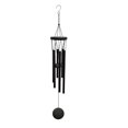 thumbnail image 5 of sunsanly Black Wind Chime with 6 Metal Tubes S-shaped Hook Natural Soothing Melody Garden Patio Outdoor Decoration Hanging Wind Bell Pendant Birthday Gifts, 5 of 8