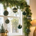 thumbnail image 3 of WWG Christmas Tree Ornaments Set, Flock Christmas Balls Decorations, 6Pcs Christmas Tree Hanging Ornaments with Caps and Rope, for Christmas Tree Holiday Decor, Indoor Christmas Decorations, 3 of 9