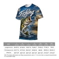 thumbnail image 4 of LAOLIUSN Men's 3D Print Fishing Shirt, Quick Dry Bass Graphic Tee, 4 of 7