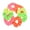 Pink Yellow Green Orange, variant on Motique Accessories Set of 8 Neon Color Solid Scrunchies Hair Scrunchy (Pink Yellow Green Orange)