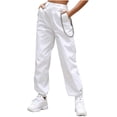 thumbnail image 6 of Women High Waist Cargo Pants with Pockets Loose Casual Hip-Pop Sweatpants, 6 of 7