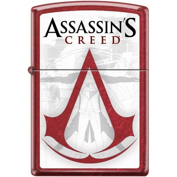 Zippo Lighter- Assassins Creed Red Candy Apple Red Windproof Lighter #Z5183