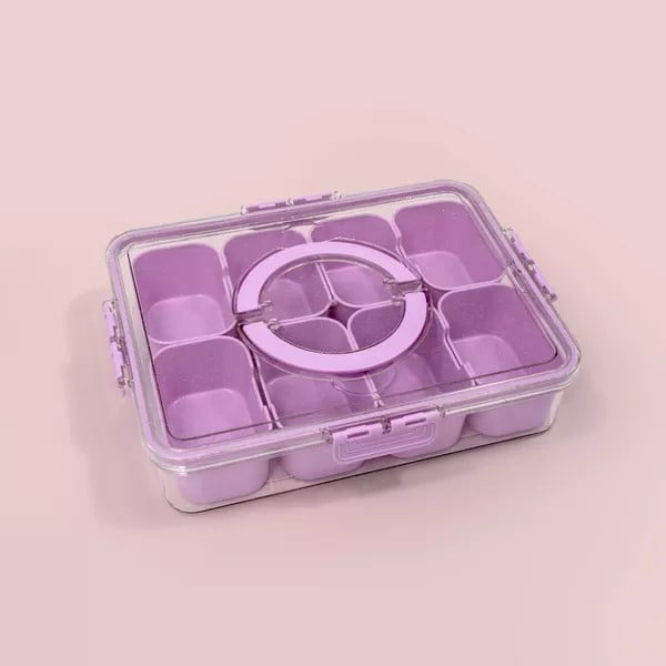 Cook With Color Sparkle Snack Box Food Storage Container - Purple