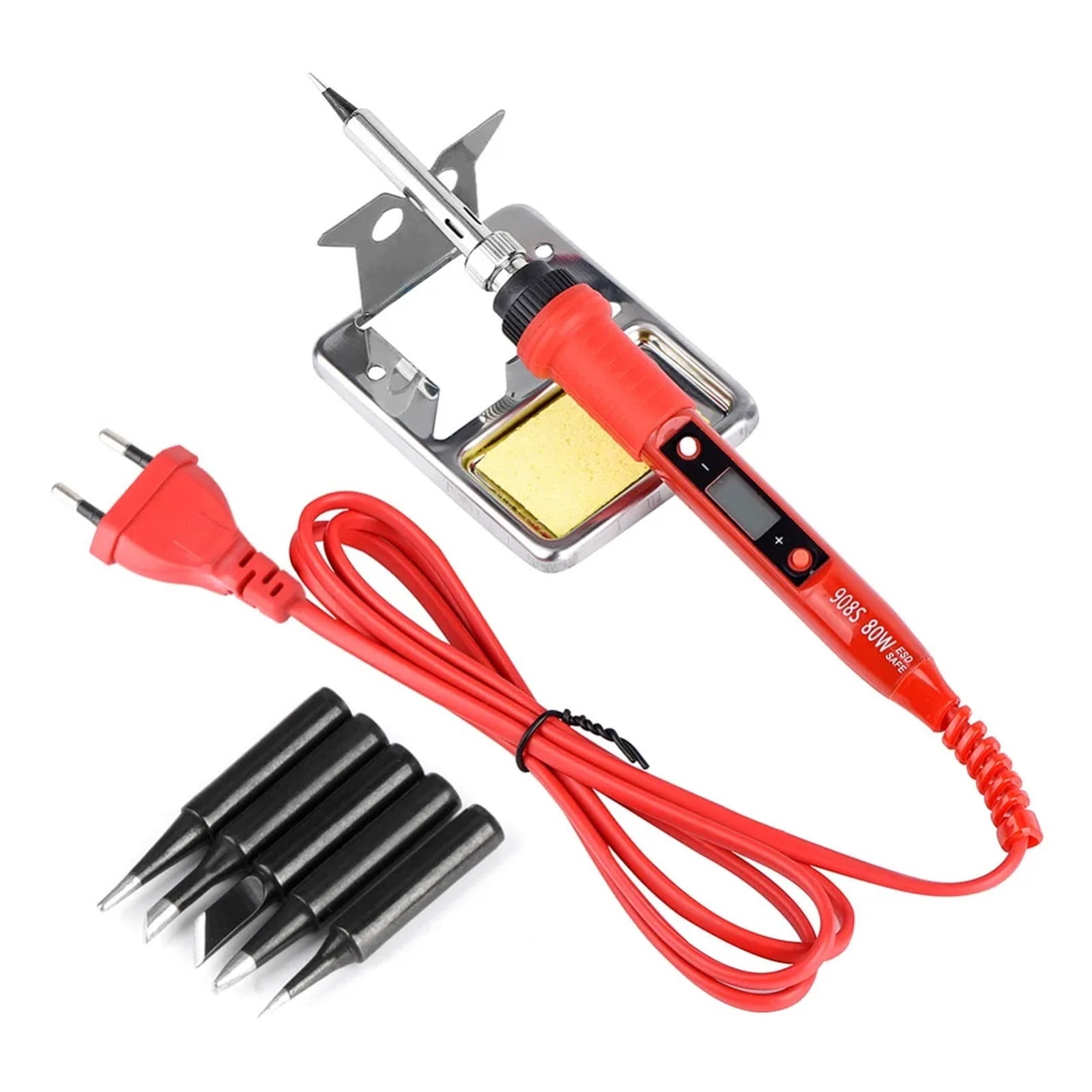 80W LCD Electric Soldering iron 908S Adjustable Temperature Soldering iron With quality soldering Iron Tips and kits ,Precise Temperature Adjustment
