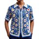 thumbnail image 5 of Ceisia Men's Solid Color Imitation Hand Crochet Knit Short Sleeve Cardigan Casual Summer Top Multicolor XXL Gifts, 5 of 9