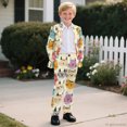 thumbnail image 6 of Whosucclay Polyester Cloth Colorful Cat Faces Boys Suit for Photograph Wedding, 2 Piece Boys Suit Set One Button Elastic Waist Non-Stretch, 6 of 10