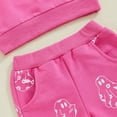 thumbnail image 7 of Baby 2 Piece Set,Toddler Baby Girl Clothes 3 6 9 12 18 24 Months Fall Outfits Solid Long Sleeve Sweatshirt Tops + Pants Set Hot Pink 6-9 Months, 7 of 7