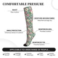 thumbnail image 3 of Lsque Rose Flowers Pattern Sport Compression Socks for Men & Women 15-20 mmHg Knee High Nurse Pregnant Running Medical and Travel Athletic, 3 of 6