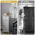 thumbnail image 6 of Giantex Wooden Bathroom Floor Cabinet, Freestanding Storage Cabinet w/Adjustable Shelf & Anti-Tilt Design, Grey, 6 of 8