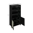 thumbnail image 3 of Manhattan Comfort Sheridan Bookcase Cabinet from Engineered Wood in Black, 3 of 9