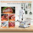 thumbnail image 6 of Electric Bone Saw Machine, Electric Meat Bone Saw 750W, 0.8-5.9 Inch Cutting Thickness with 6 Saw Blades, Frozen Meat Cutting Machine Stainless Steel Countertop for Fish Silver One size, 6 of 8
