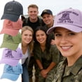 thumbnail image 6 of Veteran Printed Baseball Cap Patriotic Design Adjustable Casual Hat for Daily Wear Outdoor Activities Female Veteran Identity Statement Headwear(Blue), 6 of 6
