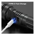 thumbnail image 5 of Rechargeable Aluminum Telescopic Flashlight | 1500 Lumen White Light | Long Range 1000m | LCD Display | Power Bank | 3 Modes | Type-C | Black | Outdoor Emergency, 5 of 9