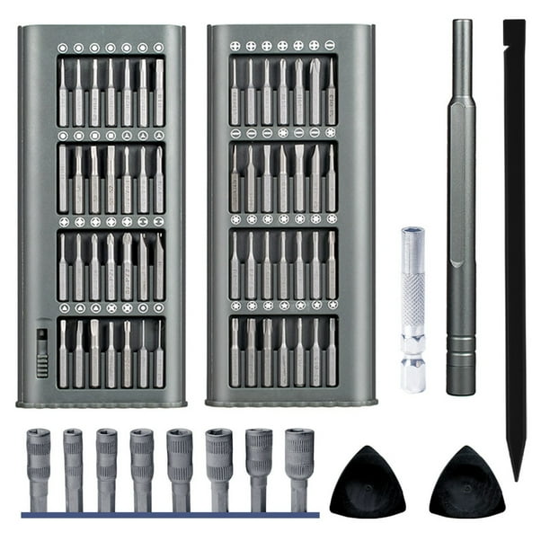 Destornillador Bit Seguridad Computadora Métrica Reparación Destornillador Electrónico DIY Artesanía Fabricación de joyas Multifuncional con mango 68 en 1 Eigraketly TO001156-02B