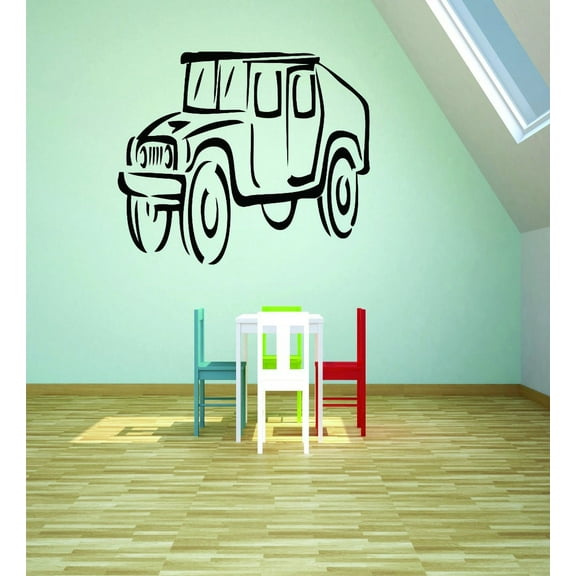 Custom Wall Decal Sticker : Truck Silhouette 20x30 Inches