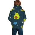 thumbnail image 6 of Kll Unisex Kids Boys Girls Hooded Pocket Pullover Hoodies-Avocado In Space, 6 of 9