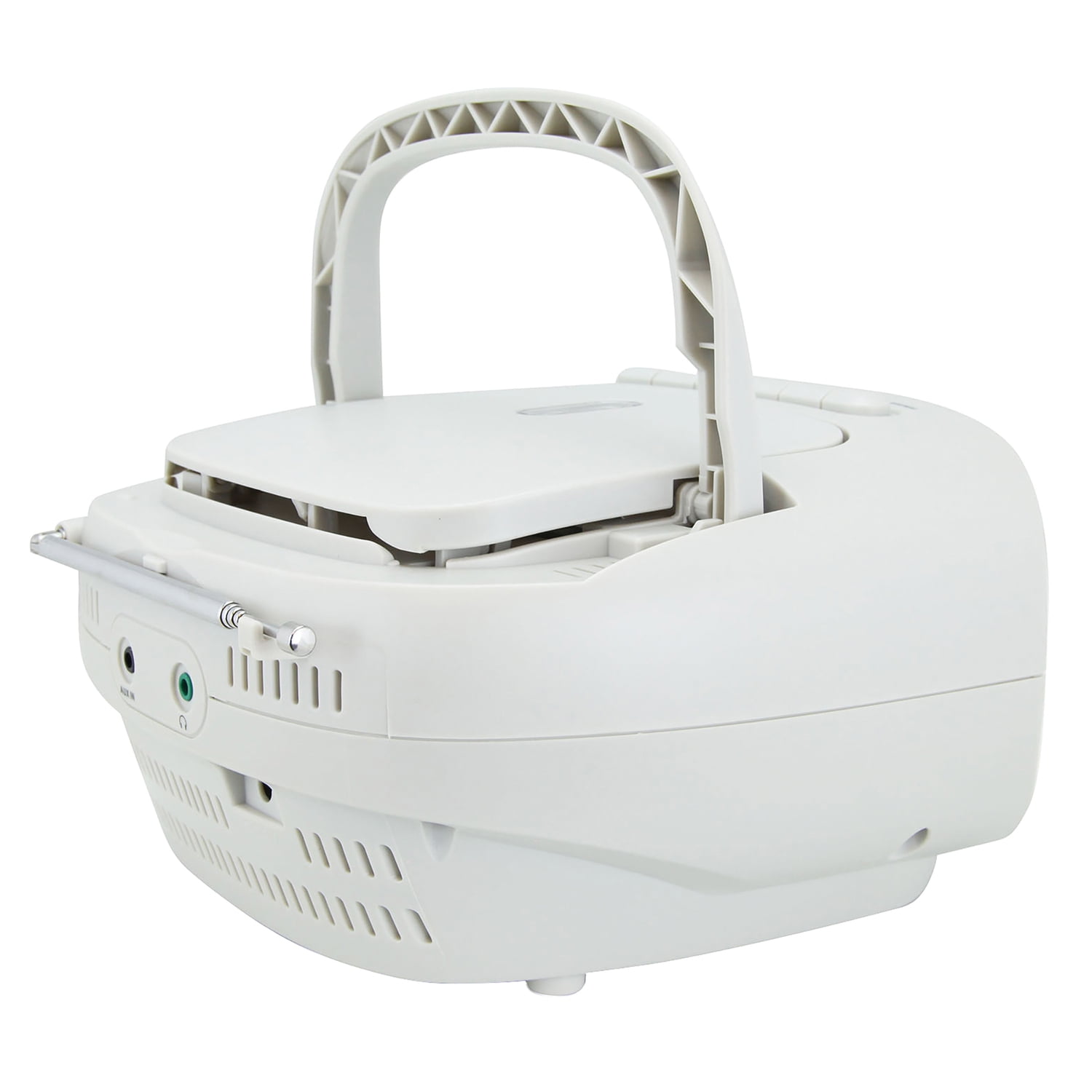 Emerson Radio/CD/Cassette Player Boombox, White
