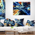 thumbnail image 3 of Designart Into the Center Blue Fractal Design - Abstract Throw Pillow - 18x18, 3 of 4
