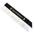 thumbnail image 3 of 2pcs Graduation Etiquette Belts Just Graduated Decorative Etiquette Band For Party (1pcs Black, 1pcs White, Men And Women, 158x9.8), 3 of 3
