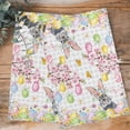 thumbnail image 4 of Grey Easter Bunny 1 Pack Kitchen Towel, Water Absorbent Dish Towel, Spring Colorful Eggs Flower Branch Plaid Decorative Hand Towels - Quick Drying Cloth for Cooking Baking, 18x28 Inch, 4 of 8