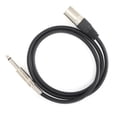 thumbnail image 1 of XLR Male TRS Cable Balanced 6.35mm Audio Line for Microphones Stage DJ, 1 of 7