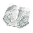 thumbnail image 2 of Women's Plus Size Solid Color Lace Underwear Patchwork Panties Ice Silk Underwear Women Gray 3XL, 2 of 4
