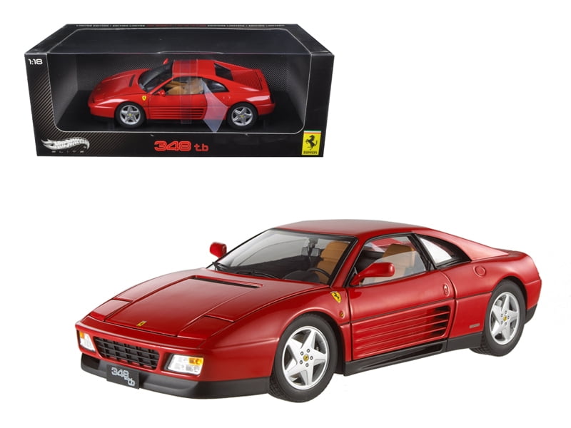 1/18 Hot Wheels Elite 1989 Ferrari 348 tb Coupe in Yellow V7437 NC1128