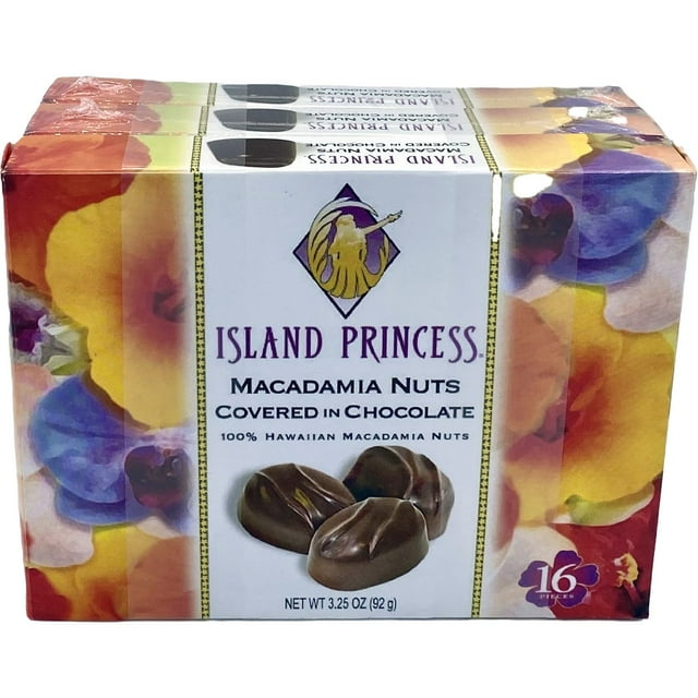Island Princess Chocolate Macadamia Nuts 3 pk.