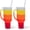 Marigold, variant on Silipint 64oz Silicone Tumbler with Flip Lid and Straw, Mixed Dots (Hippie Hops), Pack of 2