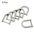 thumbnail image 3 of Uxcell 20mm U Shape Horseshoe D-Rings Zinc Alloy Electroplated Silver Tone 6 Pack, 3 of 5