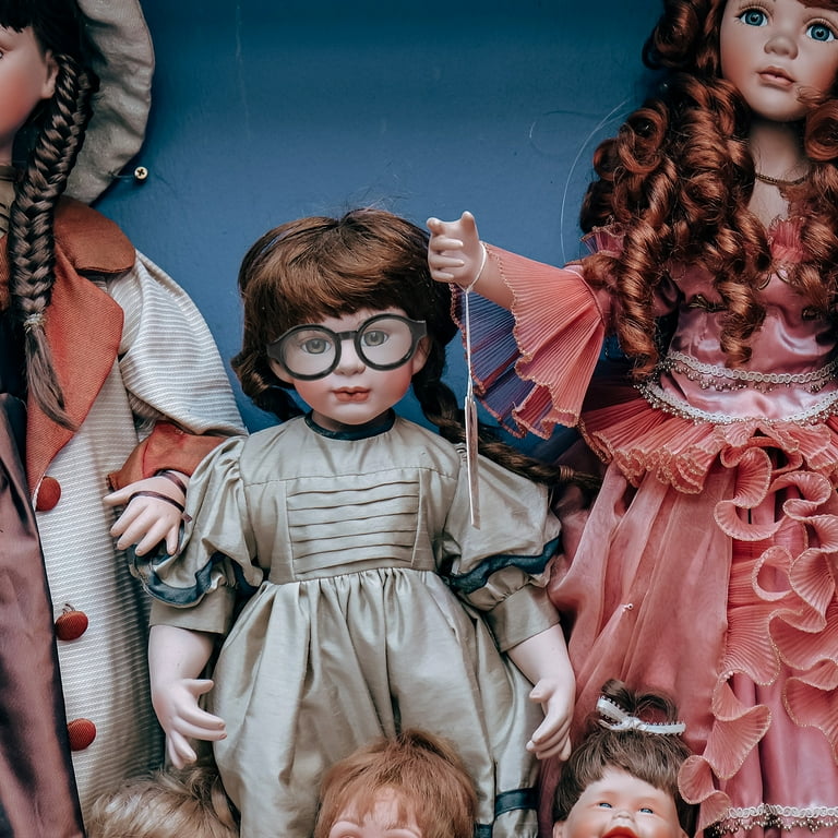 2 Pairs Decor Sun Glasses Dog Eyeglasses Doll Dress up Sunglasses Doll Sunglasses Props Doll Mini Glasses Vintage Plastic
