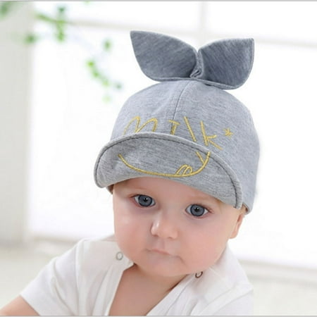 

Sunhillsgrace Baby Care Children Baby Kids Boys Girls Embroidery Letter Star 3D Ears Elastic Hat Cap