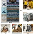 thumbnail image 6 of Sister in Law Birthday Gifts Blanket, Gifts for Sister in Law, Sister in Law Gifts for Women, Bonus Sister Gifts, Wedding Gifts for Sister in Law from Bride Gifts 80x60in, 6 of 6