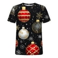thumbnail image 4 of Tops para hombre, blusas y camisas de manga corta con cuello redondo para hombre, jersey informal con cuello redondo estampado para hombre, pantalones cortos deportivos para fitness, blusa de poliéste, 4 of 5
