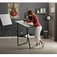 thumbnail image 4 of Table de Dessin Pliante Portable avec Étagère de Rangement, Noir, 4 of 5