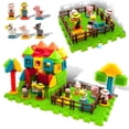 thumbnail image 1 of PicassoTiles PTB100 100pcs Hedgehog Shape 3D Building Blocks Tiles Farm Theme Set Learning Playset STEM Toy Set Educational Kit Child Branin Development Preschool Kindergarten Toy, 1 of 5