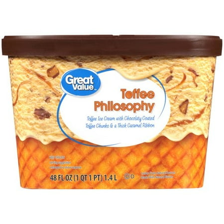 Great Value Toffee Philosophy Ice Cream, 48 oz