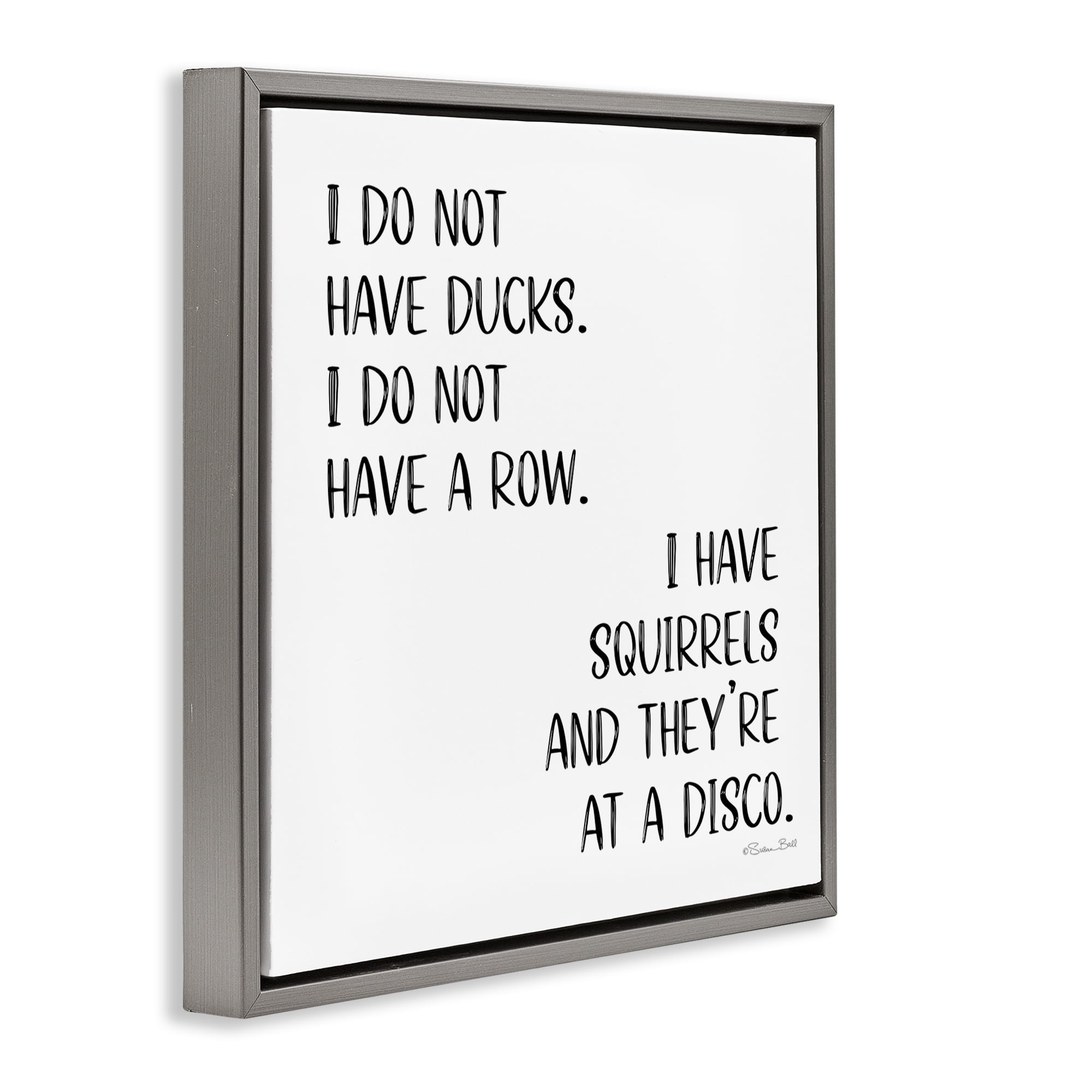 Stupell Industries Sassy Squirrels At Disco Novelty & Humor Painting Gray Floater Framed Canvas Art Print Wall Art, 25 x 25