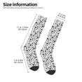 thumbnail image 4 of Vsdgher Black Footprints Print Thigh High Socks Extra Long Stretchy Sock Women Over Knee High Opaque Stocking Daily Wear, 4 of 5